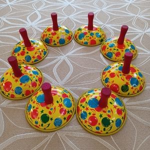 8 Vintage Tin Party Bells